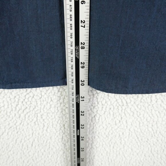 Armani Collezioni Shirt Mens Extra Large Blue Button Up Long Sleeve Casual - Picture 5 of 10